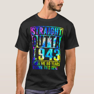 Camiseta 80 Hetero De Aniversário Fora De 1943, 80 Anos