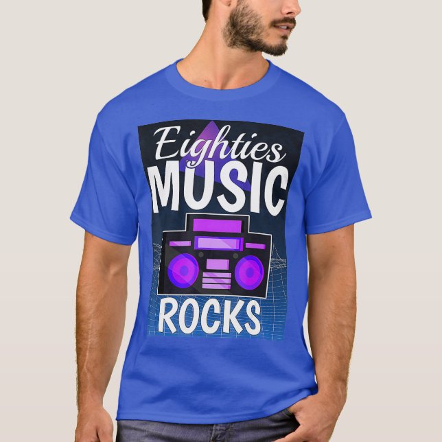 Camiseta 80 Music Rocks (Frente)