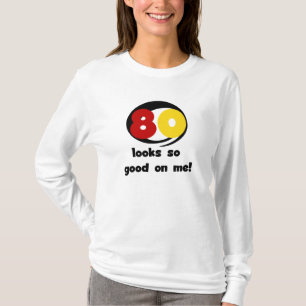 Camiseta 80 olhares tão bons em mim t-shirt e presentes