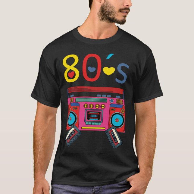 Camiseta 80´s themed party 80 s costume  I love the 80s (Frente)