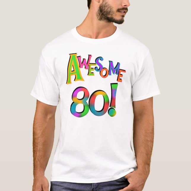 Camiseta 80 t-shirt e presentes impressionantes do (Frente)