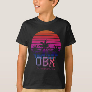 Camiseta 80s 90s Retro North Carolina Beach Vacation Obx Ou