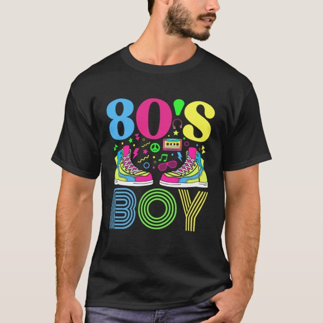 Camiseta 80s Boy 1980s Fashion 80 Theme Party Outfit Eighti (Frente)