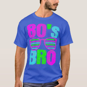 Camiseta 80s Bro - Retro 1980s Óculos Solares Disco Vintag