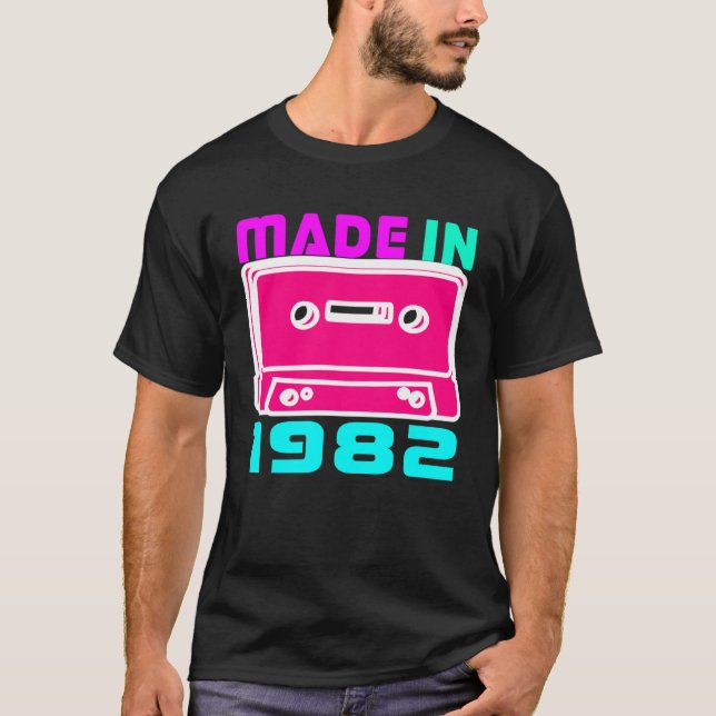 Camiseta 80s Made in 1982  1980s Love Retro Eighties Themed (Frente)