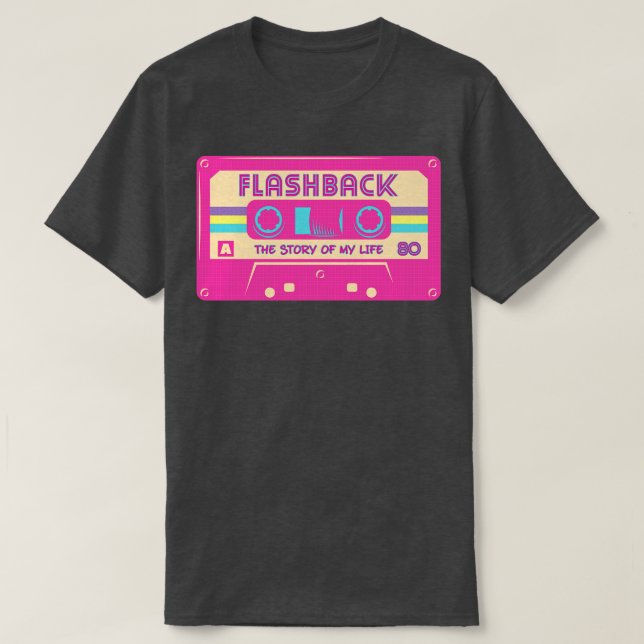 Camiseta 80s Mixtape Retro Music Flashback (Frente do Design)