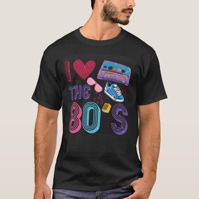 Camiseta 80s Party Outfit I love the 80s Costume (Frente)