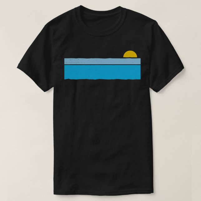 Camiseta 80s Pôr do sol retrô (Frente do Design)