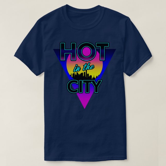 Camiseta 80s Retro Rad City Summer Heat SLogan 80s Meme Gif (Frente do Design)