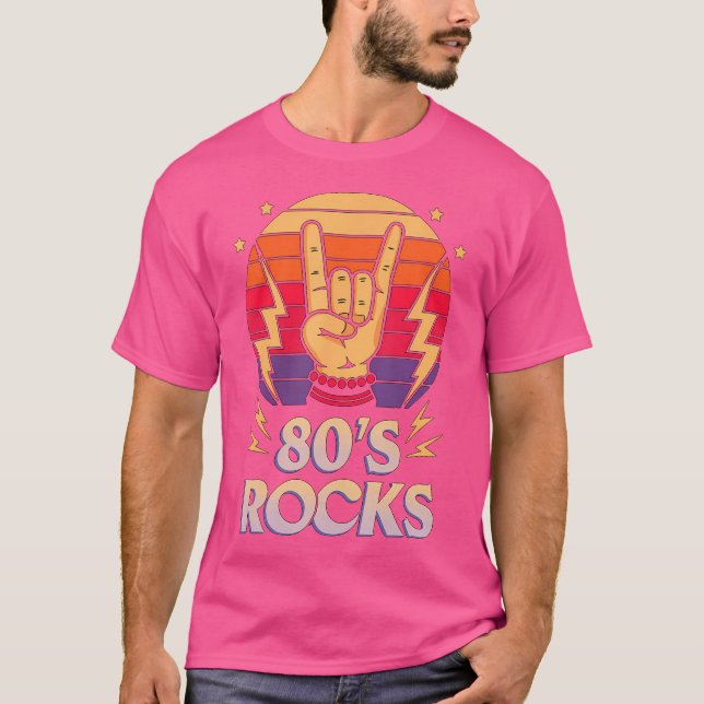 Camiseta 80'S Rocks 1980 Rock And Roll Party (Frente)