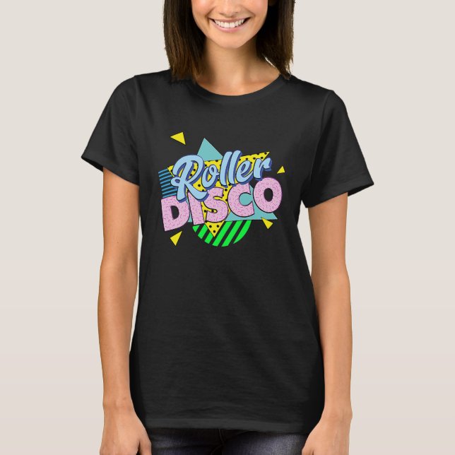 Camiseta 80s Roller Skate Party  ROLLER DISCO (Frente)