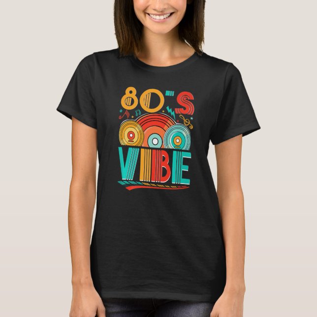 Camiseta 80s Vibe CD 80s Music 1980s Generation Retro eight (Frente)