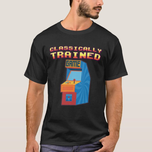 Camiseta 80S Video Games Arcade retro Classically Trained g (Frente)