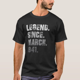 Camiseta 81º Aniversário Oferece Lenda De 81 Anos Desde Mar
