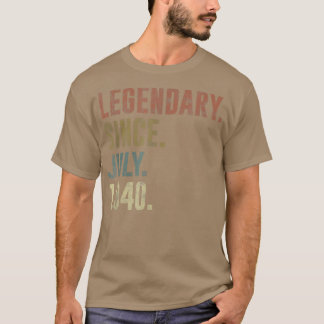 Camiseta 82º aniversário da Legendária Vintage desde julho
