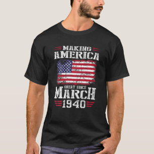 Camiseta 82º aniversário Oferta Fazer América Excelente