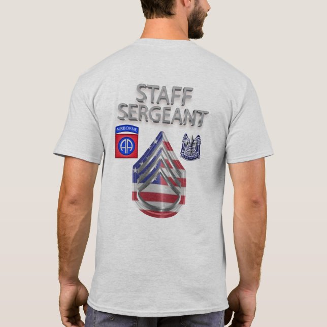 Camiseta 82º Sargento-Funcionarios da Divisão Aerotransport (Verso)