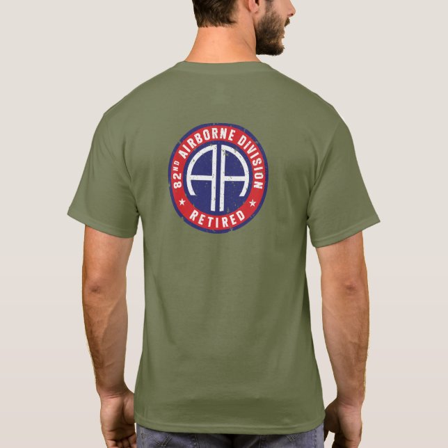 Camiseta 82.ª Divisão aérea "Aposentada" Fatiga Personaliza (Verso)