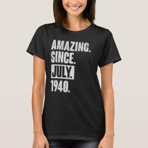 Camiseta 82 anos 82 anos surpreendente desde julho de 1944