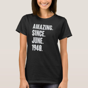 Camiseta 82 anos 82 anos surpreendente desde junho de 1944