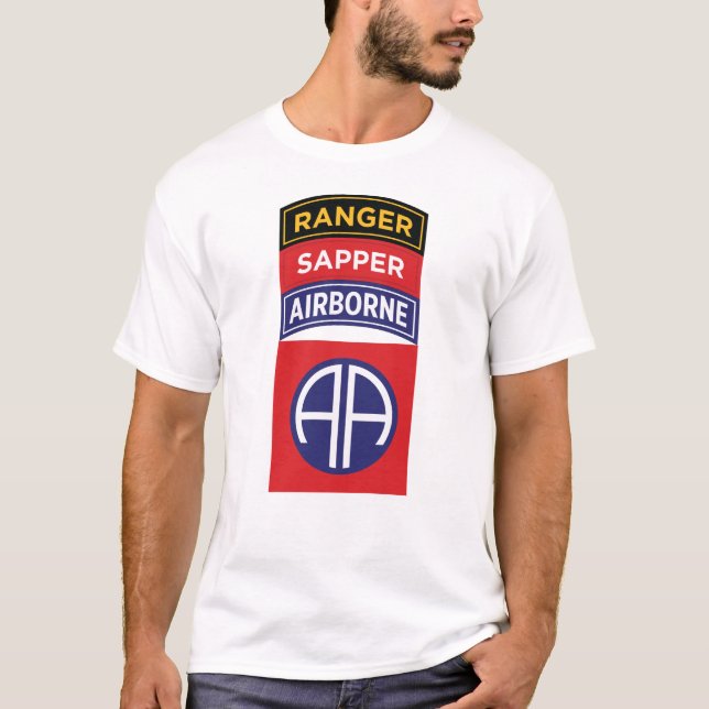 Camiseta 82.o Crachá de Serviço de Perfuração de Apper da D (Frente)