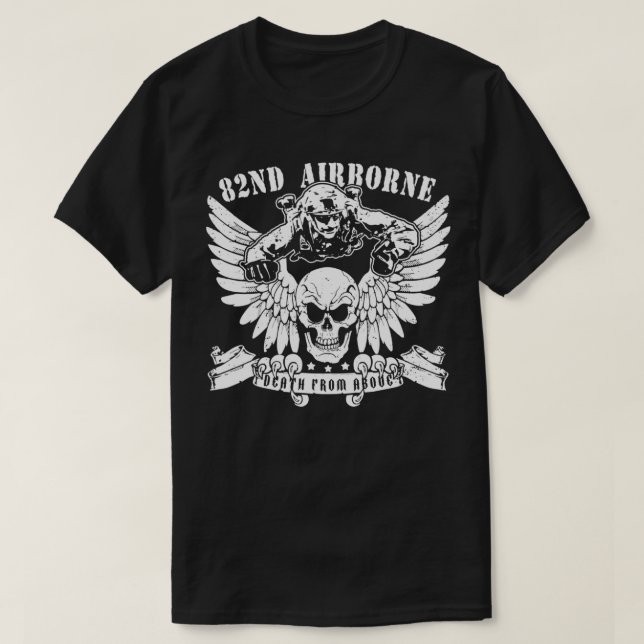 Camiseta 82nd Airborne Division Fort Bragg Death from Above (Frente do Design)
