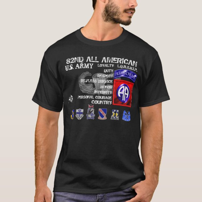 Camiseta 82nd Toda americano (Frente)
