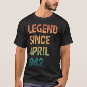 Camiseta 83º aniversário homens mulheres lenda desde abril