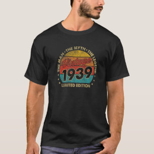 Camiseta 83º Aniversário Vintage 1939 Homens de 83 Anos