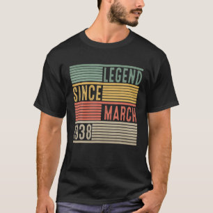 Camiseta 84º Aniversário Oferece Legenda Vintage Desde Ma