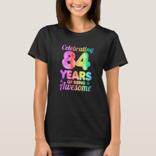 Camiseta 84.º Aniversário Ideia Celebrando 84 Anos De Aw