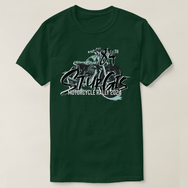 Camiseta 84.º Esturgis Rali de motocicletas e cinzas 2024 (Frente do Design)