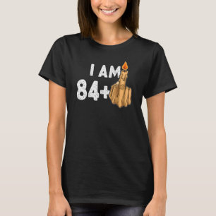 Camiseta 84+1 Provocação de Aniversário do Dedo Médio 85