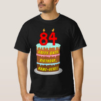 84.o aniversário — Bolo e Velas Divertidas, com no