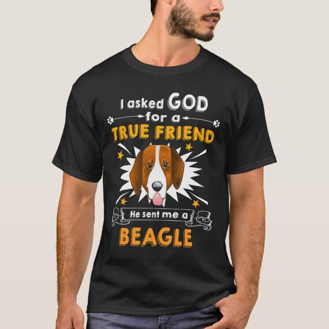 Camiseta 84 Perguntou A Deus Um Beagle (Frente)