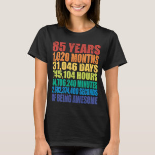 Camiseta 85º Aniversário Homens E Mulheres Há 85 Anos
