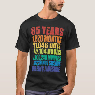 Camiseta 85º Aniversário Homens E Mulheres Há 85 Anos
