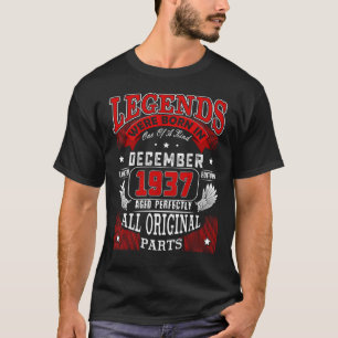 Camiseta 85º Aniversário Nascer De Legendas Em Dezembro De