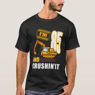 Camiseta 85º Escavador De Construção De Veículos De Anivers