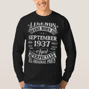 Camiseta 85º Nascer De Legendas De Aniversário Em Setembro 