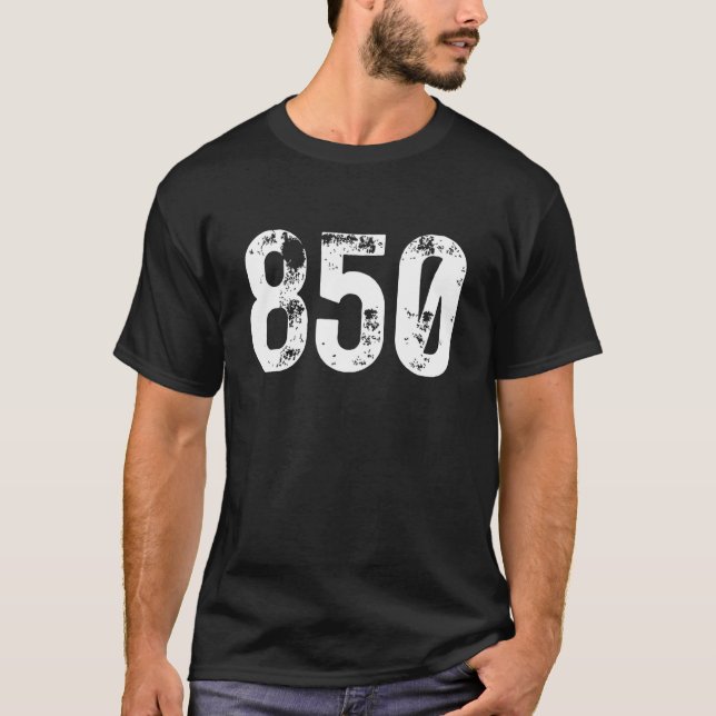 Camiseta 850 Area Code Tallahassee FL Mobile Telephone Area (Frente)
