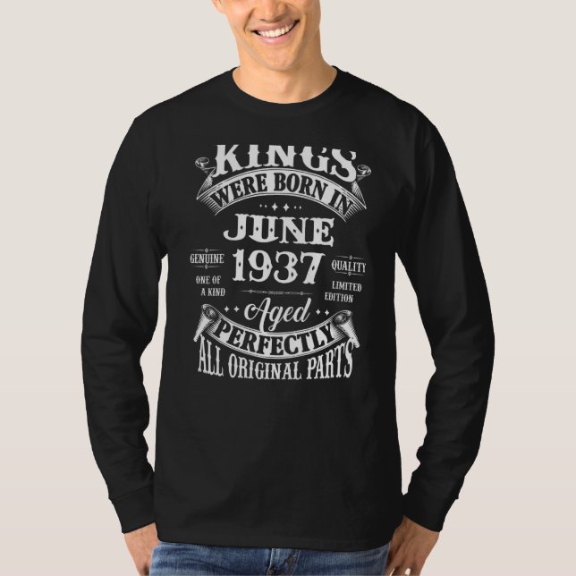 Camiseta 85.º Aniversário Do Nascer De Reis Em Junho De 193 (Frente)