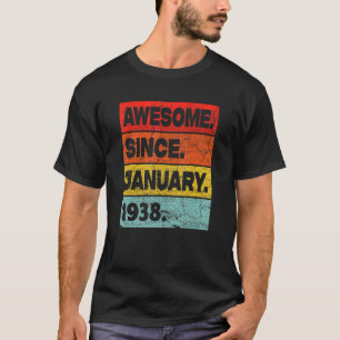 Camiseta 85 anos de idade incrível desde janeiro de 1938 85