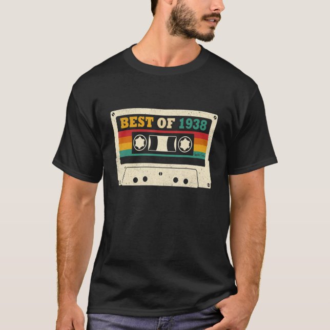 Camiseta 85 anos de idade Melhor de 1938 Cassette Tape 85º  (Frente)