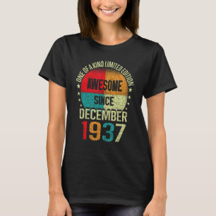 Camiseta 85 anos incrível desde dezembro de 1937 Vintage 85