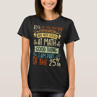 Camiseta 85 Da População Humana Não São Boas Na Matemática