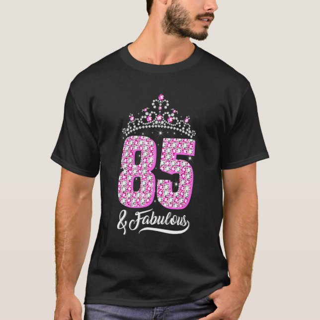 Camiseta 85 E Fabulosa 85.ª Aniversário da Coroa de Diamant (Frente)