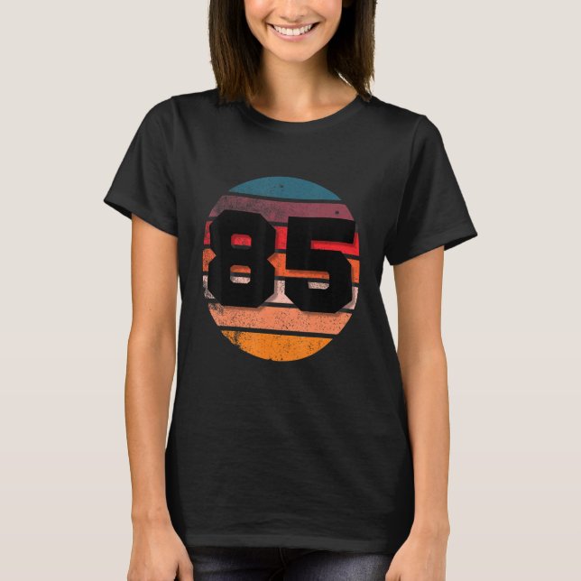 Camiseta 85 Squ de aniversário de oitenta e cinco anos (Frente)