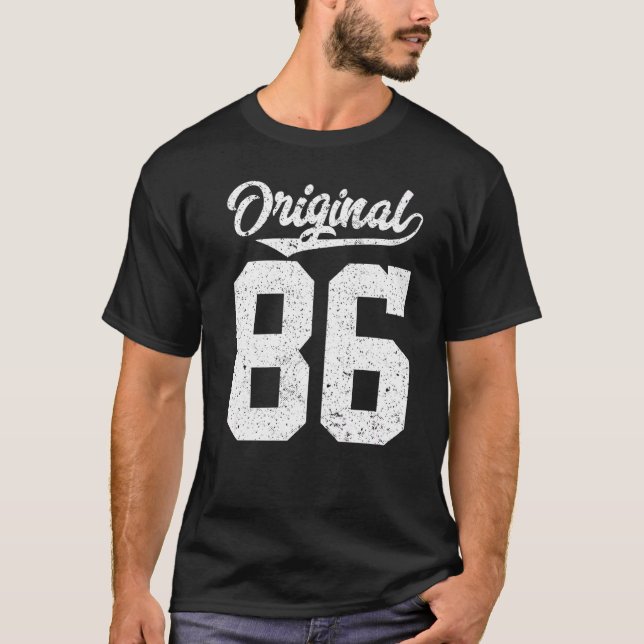 Camiseta 86º aniversário e 86º aniversário originais (Frente)