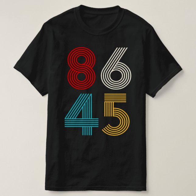 CAMISETA 8645 VINTAGEM ANTI-TRUMP (Frente do Design)